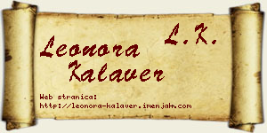 Leonora Kalaver vizit kartica